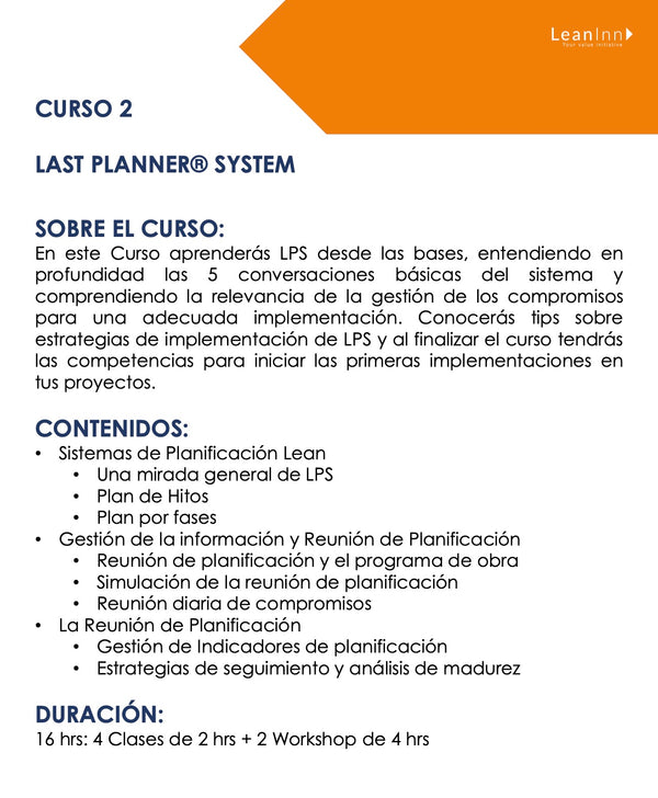 Certificación Internacional Lean Construction