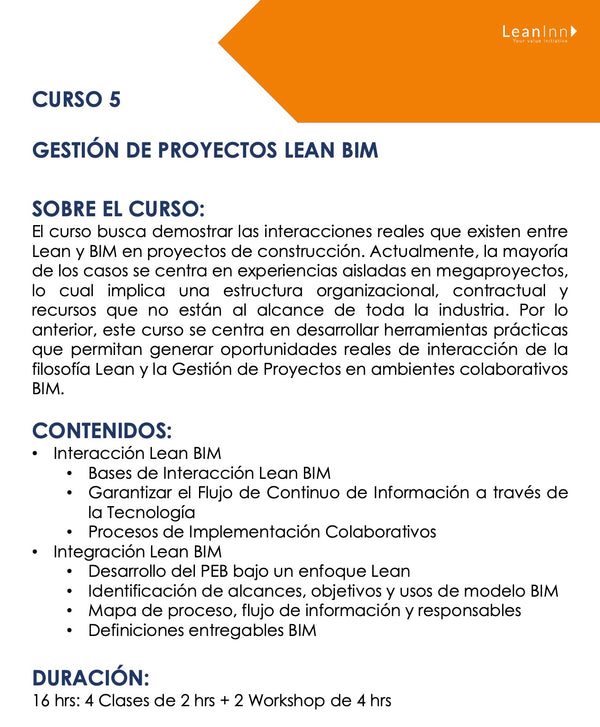 Certificación Internacional Lean Construction