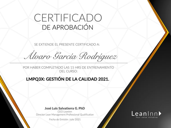 LMPQ3X - Curso Gestión de la Calidad